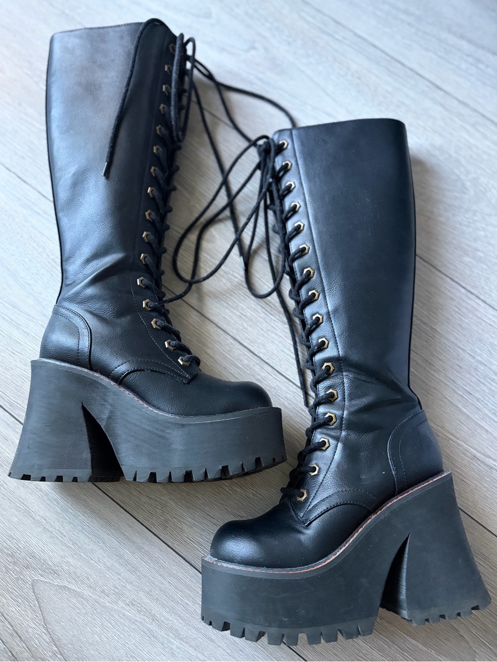 Dolls Kill Knee High Platform boots